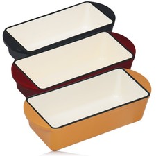 Gusseisen Auflaufform Emaille 1,6 Liter, Backform Bräter Ofenform Mahlzeit