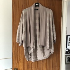 Autogramm Damen Baumwolle Slinky Kaffee & Metallic Glitzer Anlass Cardigan, 16.