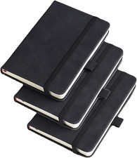 Projects Notizbuch A7 Liniert Hardcover, 3 Stück Klein Notizblock Liniert, Mini 