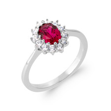 Ring Marquise Rubin Zirkonium