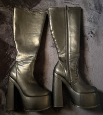 Kniehohe Stiefel Schwarz mit