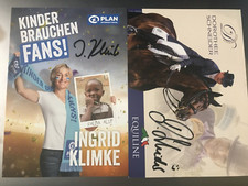 2 Autogramme Reiten Ingrid Klimke + Dorothee SCHNEIDER Olympiasiegerinnen xyz