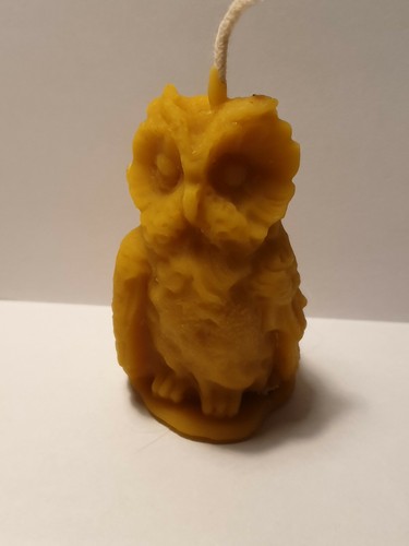 Bienenwachskerze eule mittel - bienenwachskerze,