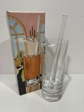 Vintage Dartington Hollywood Crystal Cocktail Mixer und Rührer verpackt 70er Jahre