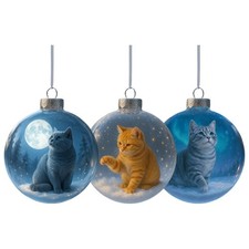 Katzenkugel Weihnachtsschmuck