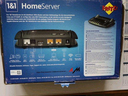 Avm fritz box homeserver fon - fritz!,
