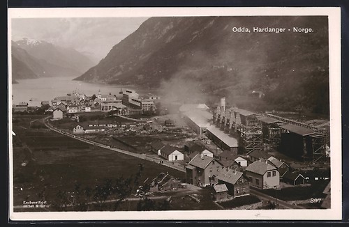 Ansichtskarte odda hardanger - odda, /hardanger