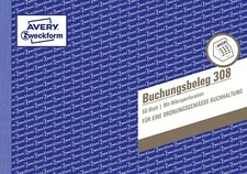 AVERY Zweckform 308 Buchungsbeleg (A5quer, mikroperforiert, von Rechtsexperten g