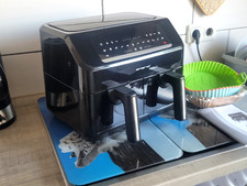 NEUE XXL Doppel Air Fryer Heißluftfriteuse Emerio,BDA+OVP+NP.140,-e+Zubehör neu