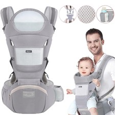 Babytrage, Babytrage Neugeborene 6 in 1 Baby Hüftsitz verstellbar Ergonomisch