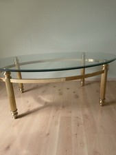 Luxus couchtisch glas hochwertig , Messing Gestell, hochwertige Verarbeitung