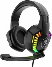 RGB LED 3D-Stereo Gaming-Headset Mit/Mic Lautstärkeregler Für PC,Mac,PS4,Laptop