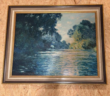 Öl-Gemälde "Seineufer bei Giverny" Monet (Dietz- Replik) 67x52cm, limit. Auflage