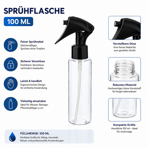 Zerstäuberflasche transparent