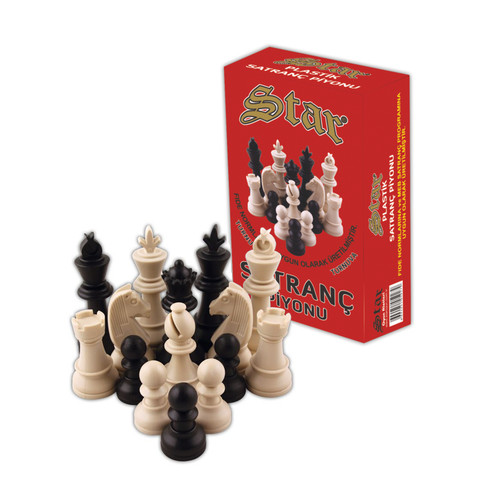 Star schachfiguren kunststoff - schachfiguren,