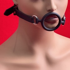 Silikon Offener Mund Ring Knebel Bondage Mundknebel Beißknebel Fixierung BDSM DE