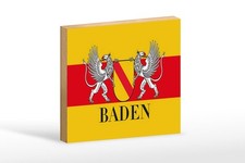 Holzschild 12x18cm Flagge