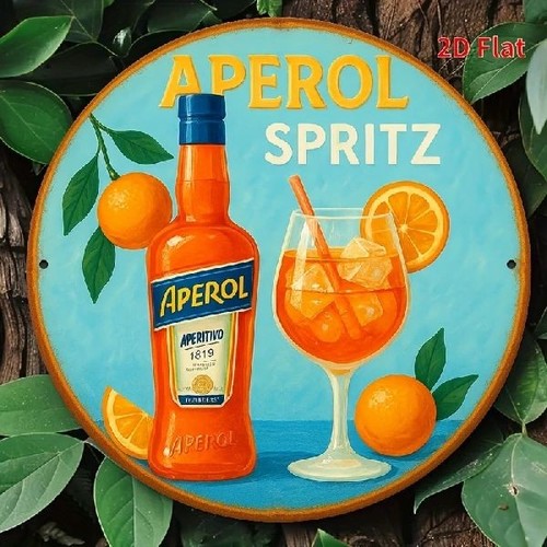 Blechschild rund aperol spritz - aperol,