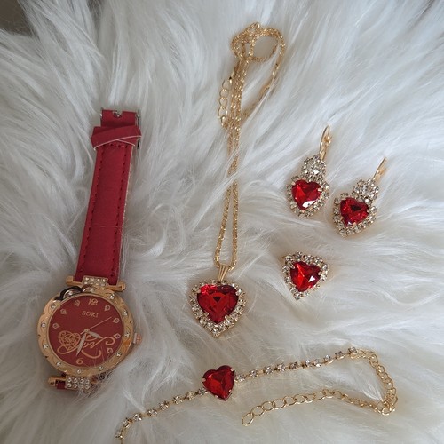 Schmuckset herz strass - schmuckset, herz-strass