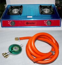 CA-GS214S Gas Kochplatte 2x Brenner Camping Kochfeld Gaskocher Gasherd Edelstahl