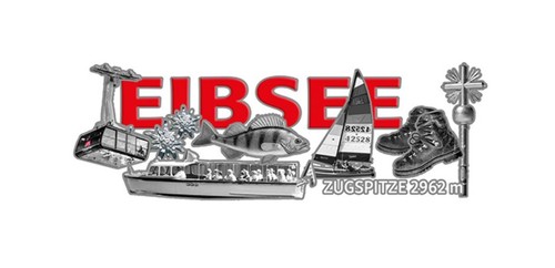 Eibsee zugspitze magnet metall - magnet,