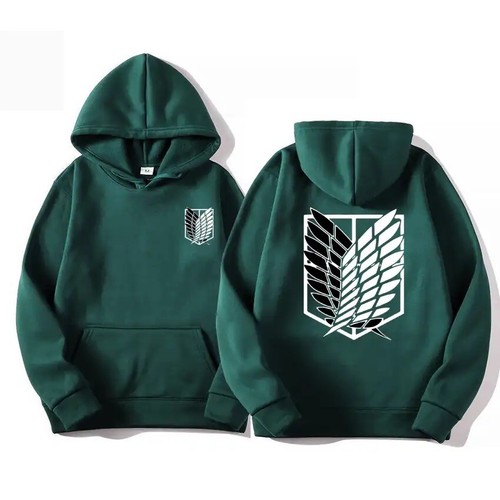 Attack titan hoodie - on,