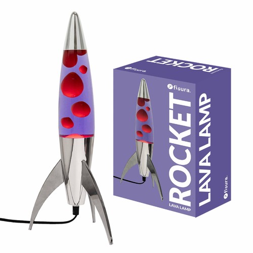 Lila lavalampe rocket - –,