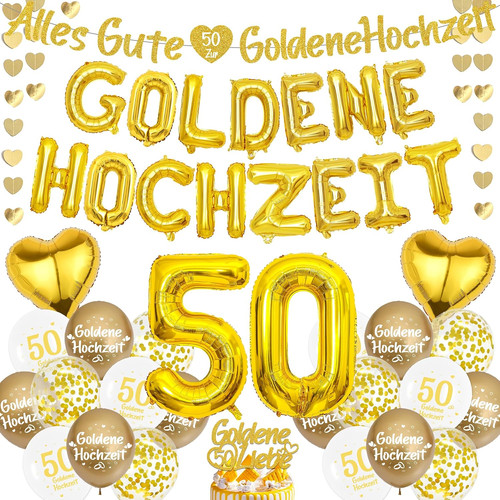 Goldene hochzeit deko - hochzeit,