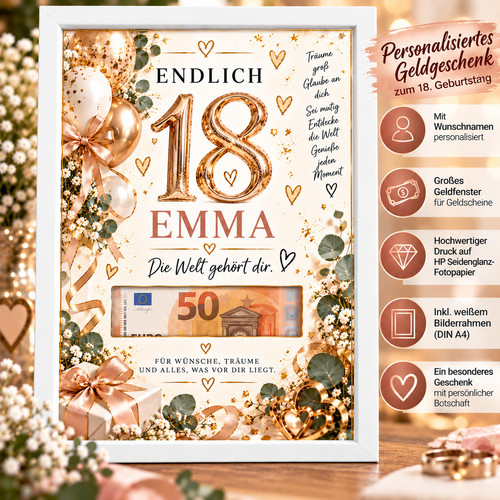Geldgeschenk geburtstag - 18.,