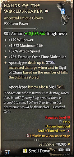 Diablo season hands - 4,