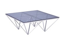 Designer Couchtisch verchromt