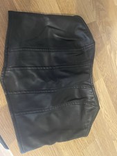 Corsage 36 S Schwarz Amisu New Yorker Sexy Kunstleder Party