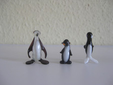 3x Murano Glasfigur Pinguin