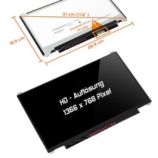 Led display glossy - 11,6",
