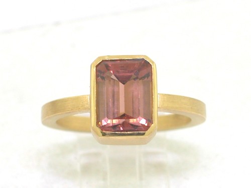 Turmalin ring 900er gelbgold - turmalin,