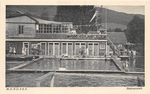 Mondsee badeanstalt - ak,