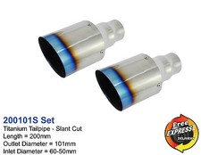 Auspuff endrohre satz Titan 101mm fur VW Golf R32 R20 Audi A4 A5 A6 A7 A8 TT