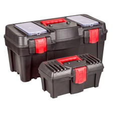 Werkzeugkoffer Set 2in1 aus Kunststoff Werkzeugkasten Werkzeugkiste Werkzeugbox