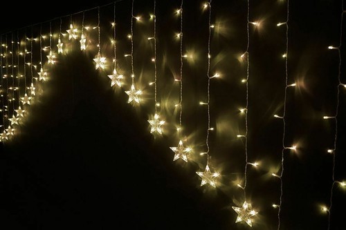 Vorhang 215 leds warmweiß - x,