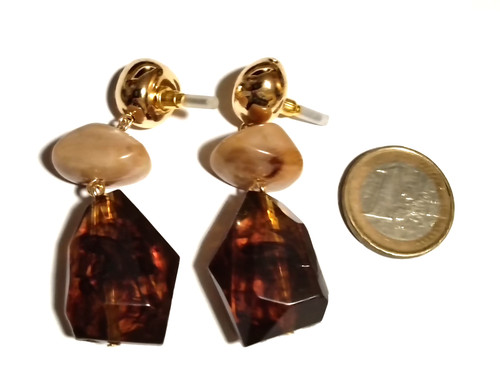 Ohrstecker gold taupe