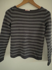 VINTAGE Prada Kaschmirpullover-Bootsausschnitt-Streifenmuster IT38 (XS)