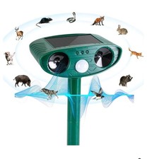 Solar Tiervertreiber Ultraschall Abwehr Marder Katzen Hunde Abwehr 2Stück 