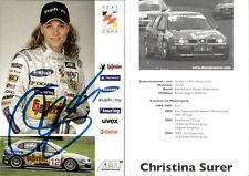 CHRISTINA SURER 2  SEAT Leon Super Copa  Autogramm AK Autogrammkarte Motorsport