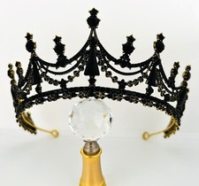 Diadem gold schwarz - diadem,