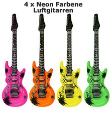 4 Neon farbene aufblasbare