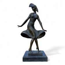 Bronze Figur Tänzerin Art Deco Bronze Figur Statue Bronze Skulptur D.H. Chiparus