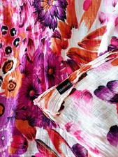 Schal Silkroad, XXL 180x100 cm,Baumwolle,Crinkle,Cyclam/Beere,Lagenlook,Top Zust