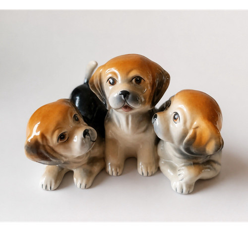 Vintage porzellan hunde - vintage, figur