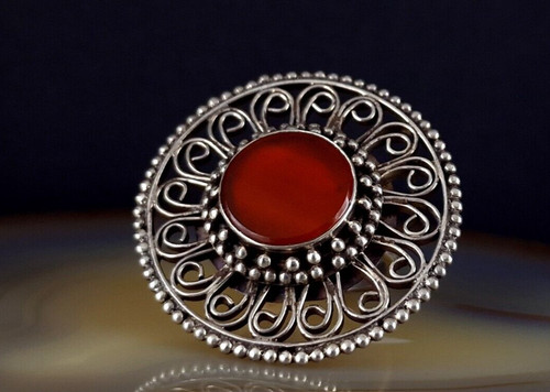 Ring silber 925 karneol - karneol, rot