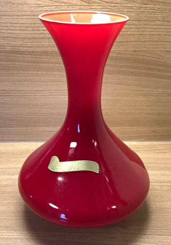 Glasvase vase rot glänzend - glasvase,